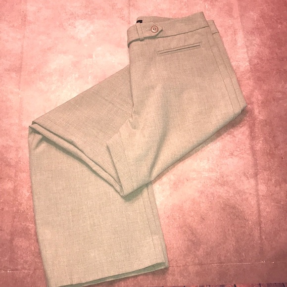 TALBOTS~ Oatmeal Curvy Wide Leg Trouser Pant SZ 6 - Picture 1 of 8